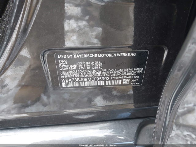 BMW 540i Xdrive 2021 WBA73BJ08MCF95992 Image 9