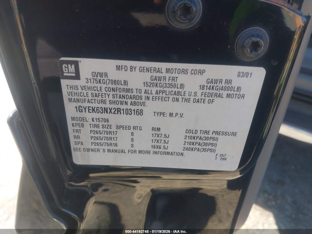 2002 CADILLAC ESCALADE 1GYEK63NX2R103168 Photo 8