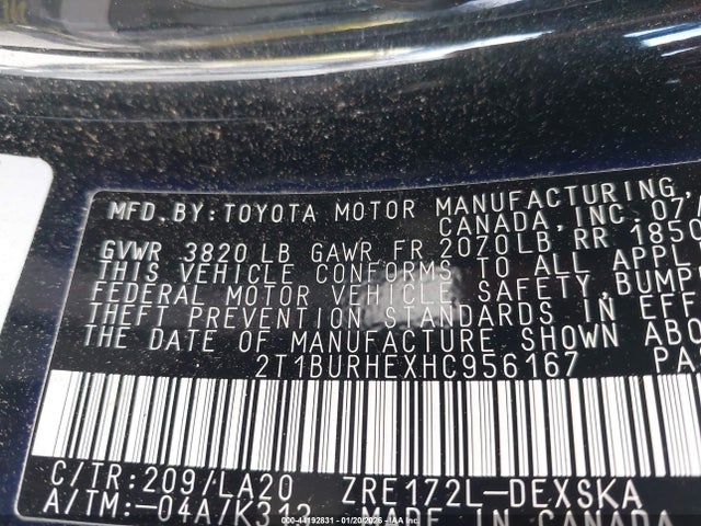 Toyota Corolla Xse 2017 2T1BURHEXHC956167 Image 9