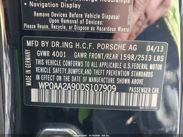 2013 PORSCHE 911 WP0AA2A90DS107909 Photo 8