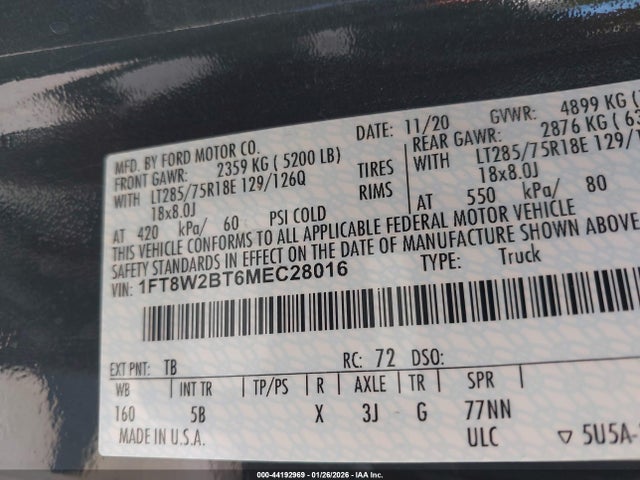 Ford F-250 Lariat 2021 1FT8W2BT6MEC28016 Image 9