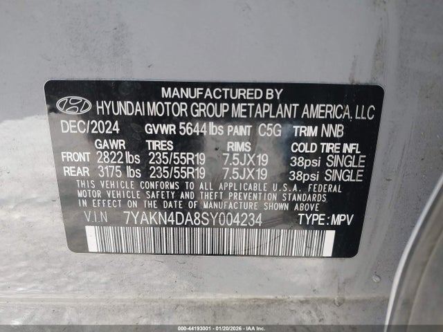 7YAKN4DA8SY004234 Hyundai Ioniq 5 Sel