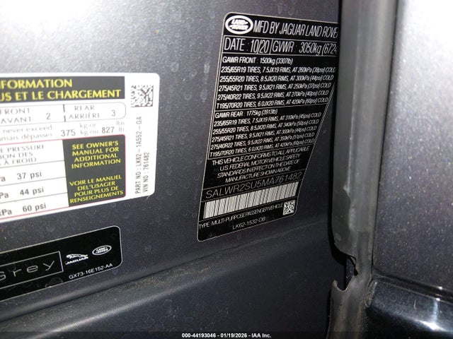 2021 LAND ROVER RANGE ROVER SPORT SALWR2SU5MA761482 Photo 8