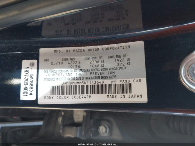 JM1BPBMM5K1143648 Mazda Mazda3 Preferred Package