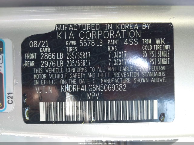 2022 KIA SORENTO HYBRID KNDRH4LG6N5069382 Photo 8