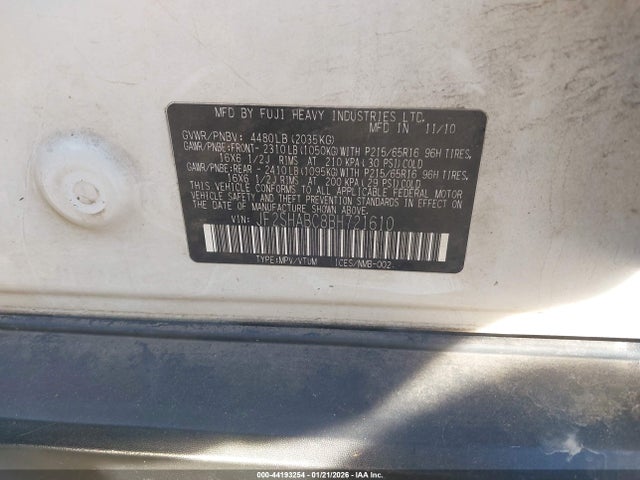 Продаж на аукціоні авто 2011 Subaru Forester 2.5x, vin: JF2SHABC8BH721610, номер лоту: 44193254