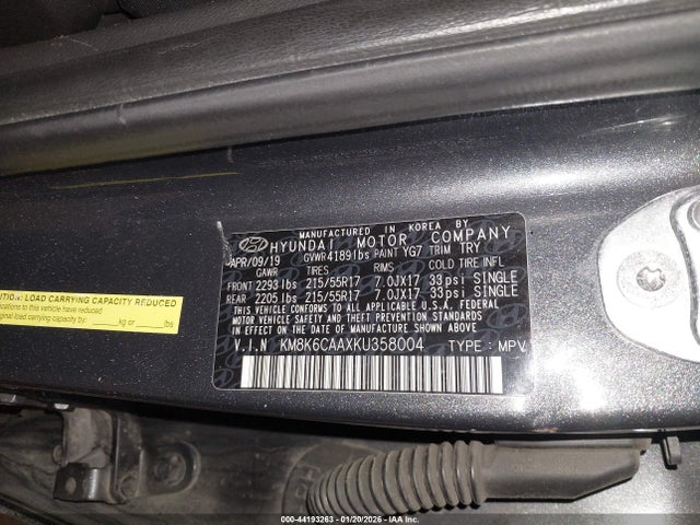 2019 HYUNDAI KONA KM8K6CAAXKU358004 Photo 8