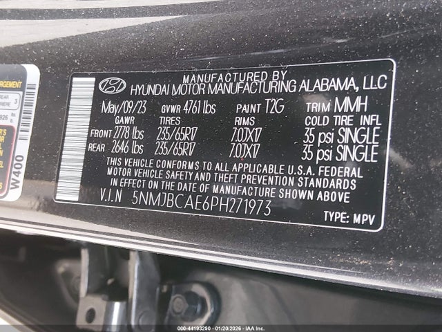 Hyundai TUCSON SEL 2023 5NMJBCAE6PH271973 Image 9