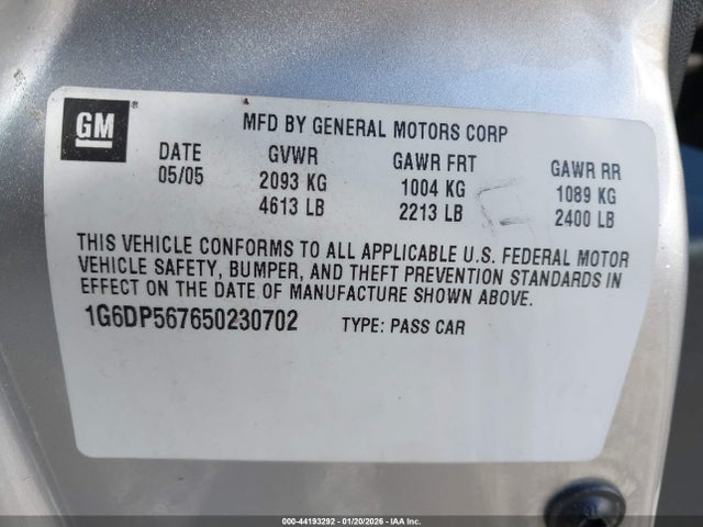 2005 CADILLAC CTS 1G6DP567650230702 Photo 8