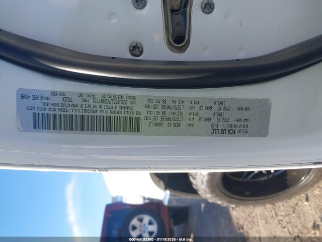 Aukcja sprzedaży 2019 Ram 2500, vin: 3C6UR5DL7KG587151, numer aukcji: 44193360