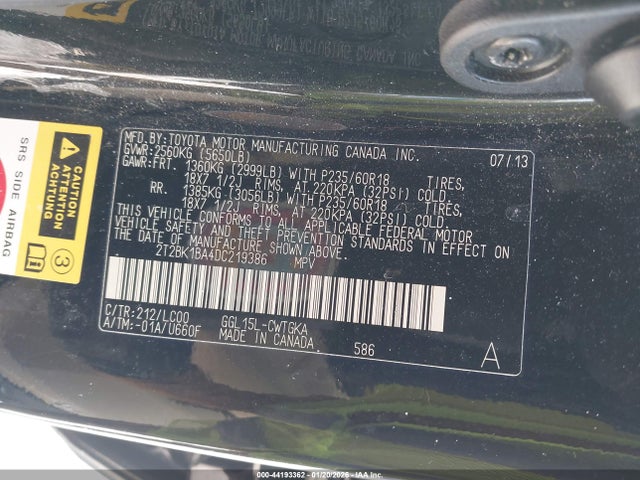 2013 LEXUS RX 350 2T2BK1BA4DC219386 Photo 8