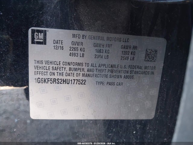 2017 CADILLAC CT6 1G6KF5RS2HU177522 Photo 8