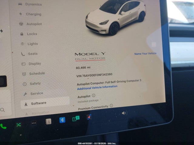 Aukcja sprzedaży 2022 Tesla Model Y Performance Dual Motor All-wheel Drive, vin: 7SAYGDEF3NF342380, numer aukcji: 44193381