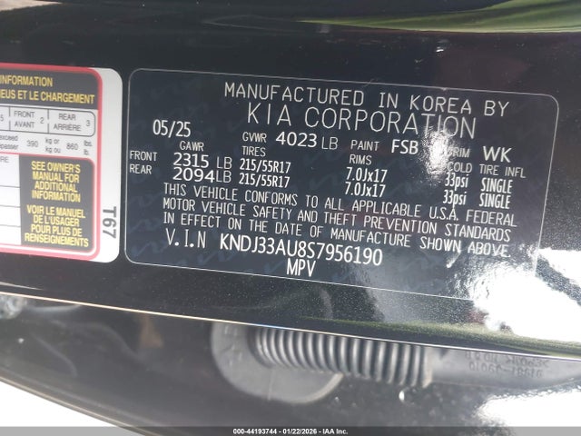KNDJ33AU8S7956190 KIA SOUL EX