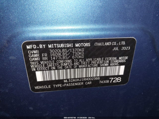2024 MITSUBISHI MIRAGE ML32AUHJ1RH002366 Photo 8