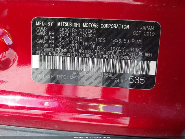 2020 MITSUBISHI ECLIPSE CROSS JA4AS3AA1LZ018590 Photo 8