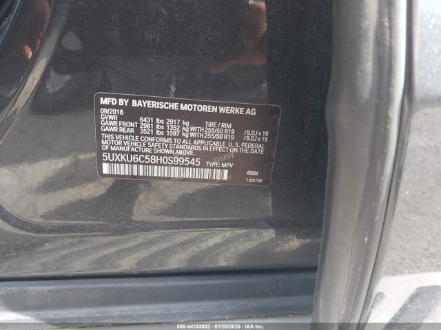 5UXKU6C58H0S99545 BMW X6 Xdrive50i