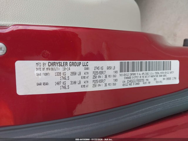 2C4RDGCG1FR555759 Dodge Grand Caravan Sxt