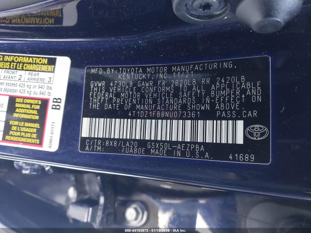 2022 TOYOTA AVALON 4T1DZ1FB8NU073361 Photo 8