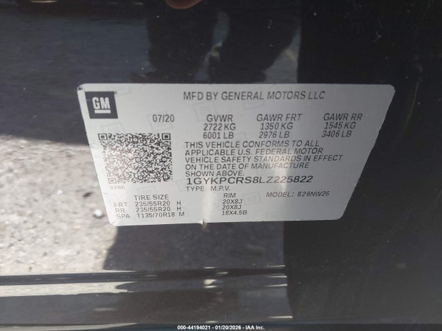 2020 CADILLAC XT6 1GYKPCRS8LZ225822 Photo 8