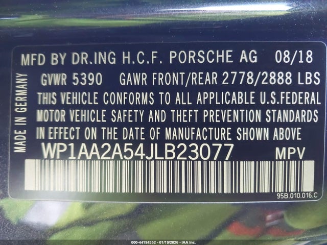 2018 PORSCHE MACAN WP1AA2A54JLB23077 Photo 8