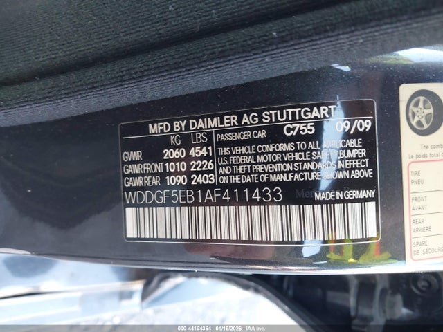 Aukcja sprzedaży 2010 Mercedes-benz C 300 Luxury/sport, vin: WDDGF5EB1AF411433, numer aukcji: 44194354