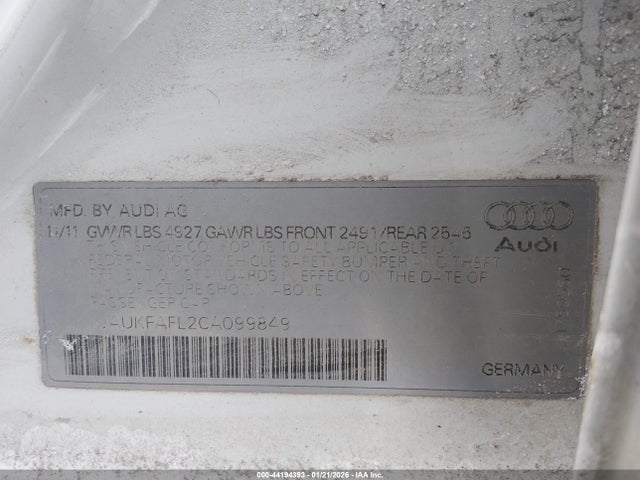 2012 AUDI A4 WAUKFAFL2CA099849 Photo 8