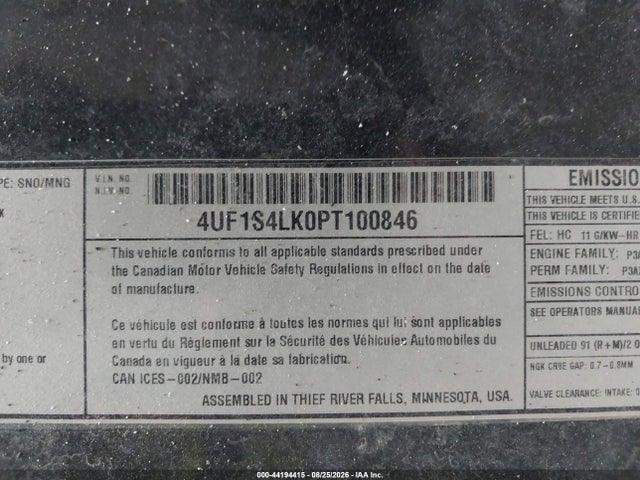 Продажа на аукционе авто 2025 Arctic Cat Zr 9000, vin: 4UF1S4LK0PT100846, номер лота: 44194415