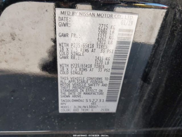 2019 INFINITI QX60 5N1DL0MM0KC552231 Photo 8