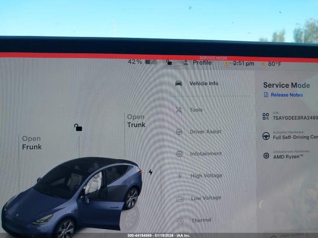 7SAYGDEE8RA248991 Tesla Model Y Long Range Dual Motor All-wheel Drive