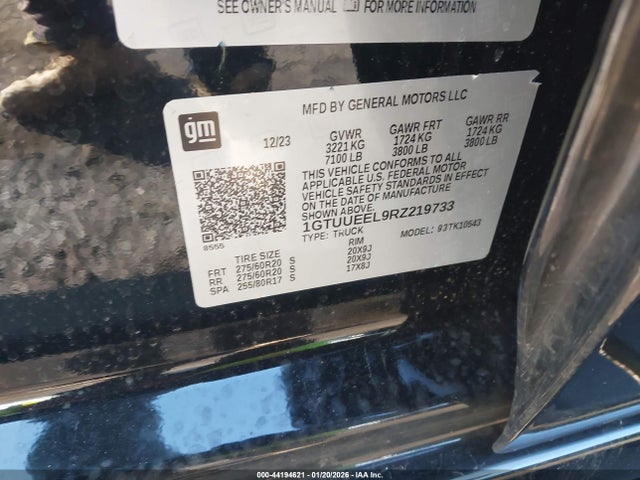 1GTUUEEL9RZ219733 GMC Sierra 1500 4wd Short Box At4