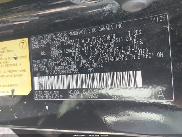 2006 LEXUS RX 330 2T2HA31U86C097560 Photo 8