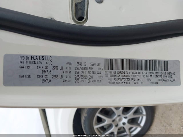 3C4PDDEG7KT759010 Dodge Journey Gt Awd
