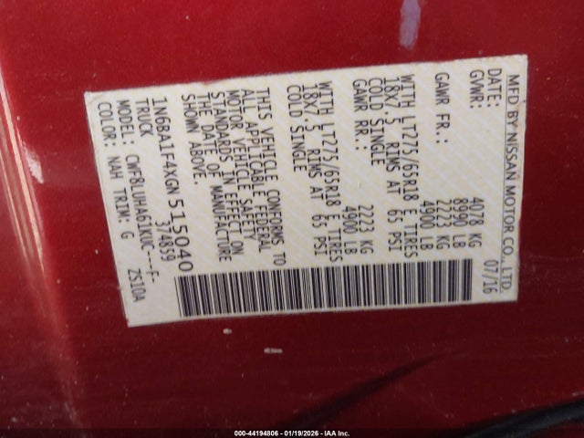 2016 NISSAN TITAN XD 1N6BA1F4XGN515040 Photo 8