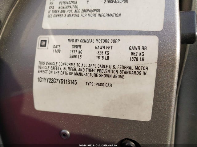 2000 CHEVROLET CORVETTE 1G1YY22G7Y5113145 Photo 8