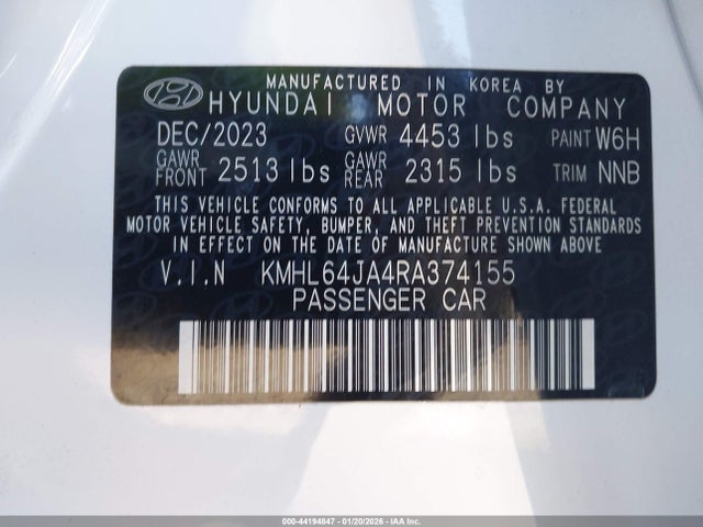 2024 HYUNDAI SONATA KMHL64JA4RA374155 Photo 8