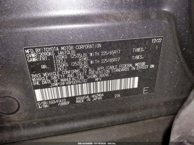 Toyota Rav4 Xle 2023 JTMP1RFV8PD096742 Image 9
