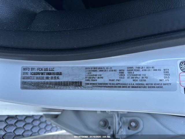 2022 RAM 1500 1C6SRFMT1NN161058 Photo 8