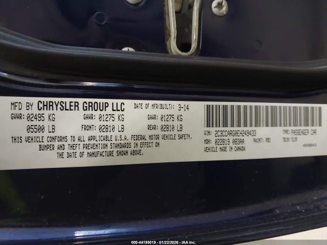 Chrysler 300 2014 2C3CCARG0EH249433 Image 9