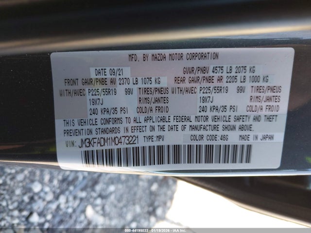 JM3KFADM1M0473221 Mazda Cx-5 Grand Touring