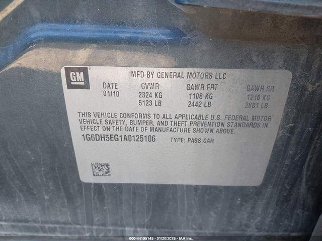 2010 CADILLAC CTS 1G6DH5EG1A0125106 Photo 8