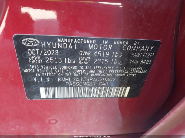 KMHL34JJ9PA079302 Hyundai Sonata Hybrid Sel