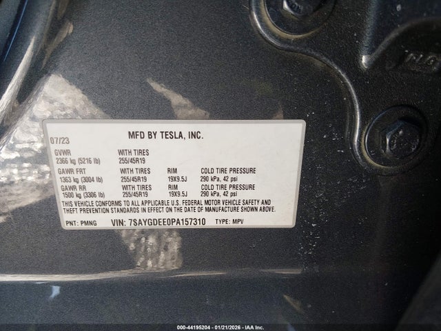 2023 TESLA MODEL Y 7SAYGDEE0PA157310 Photo 8