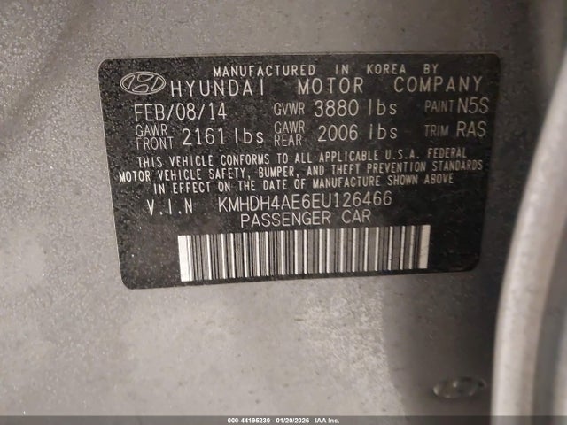 KMHDH4AE6EU126466 Hyundai ELANTRA SE