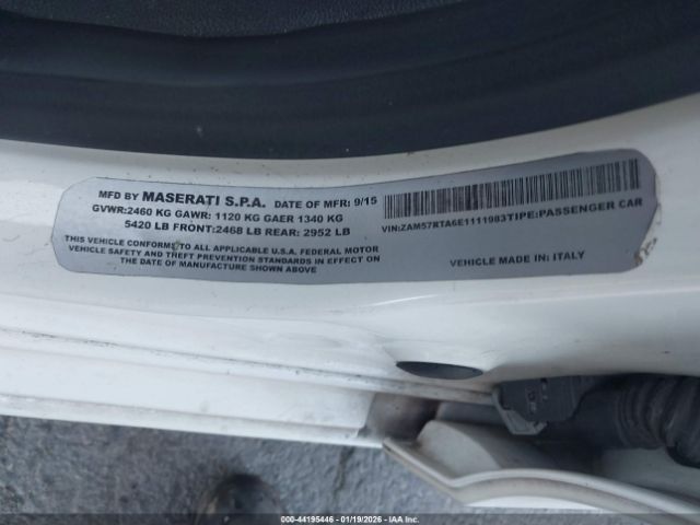 2014 MASERATI GHIBLI ZAM57RTA6E1111983 Photo 8