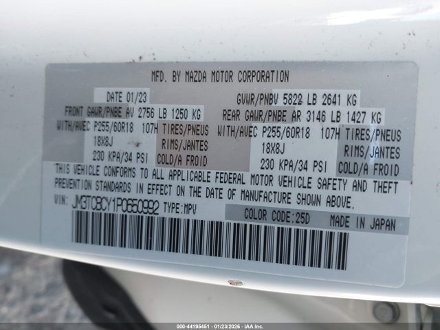 2023 MAZDA CX-9 JM3TCBCY1P0650992 Photo 8