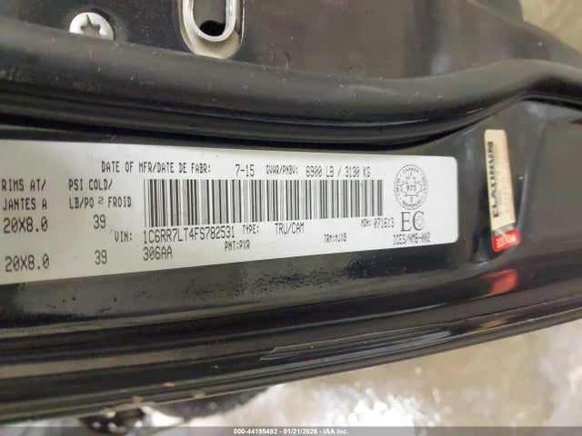 1C6RR7LT4FS782531 RAM 1500 Slt