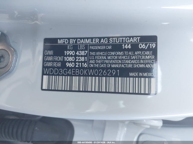 Mercedes-Benz A 220 2019 WDD3G4EB0KW026291 Image 9