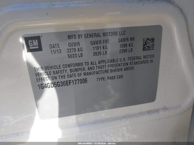 1G4GD5G36EF177006 Buick Lacrosse Premium I Group