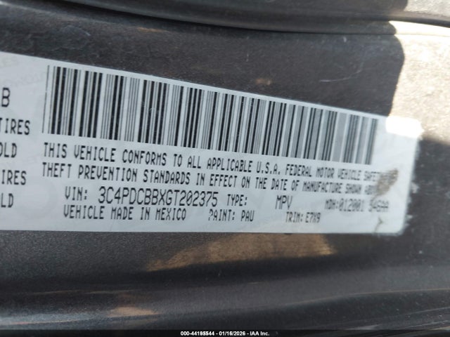 Dodge Journey Sxt 2016 3C4PDCBBXGT202375 Image 9